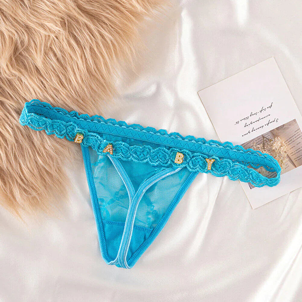 Property Of Custom Name Thong, Custom Thong, Wedding Gift Thong, Blue,  Small : : Clothing, Shoes & Accessories